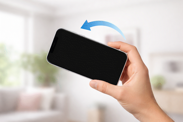 Hold your iPhone in landscape orientation