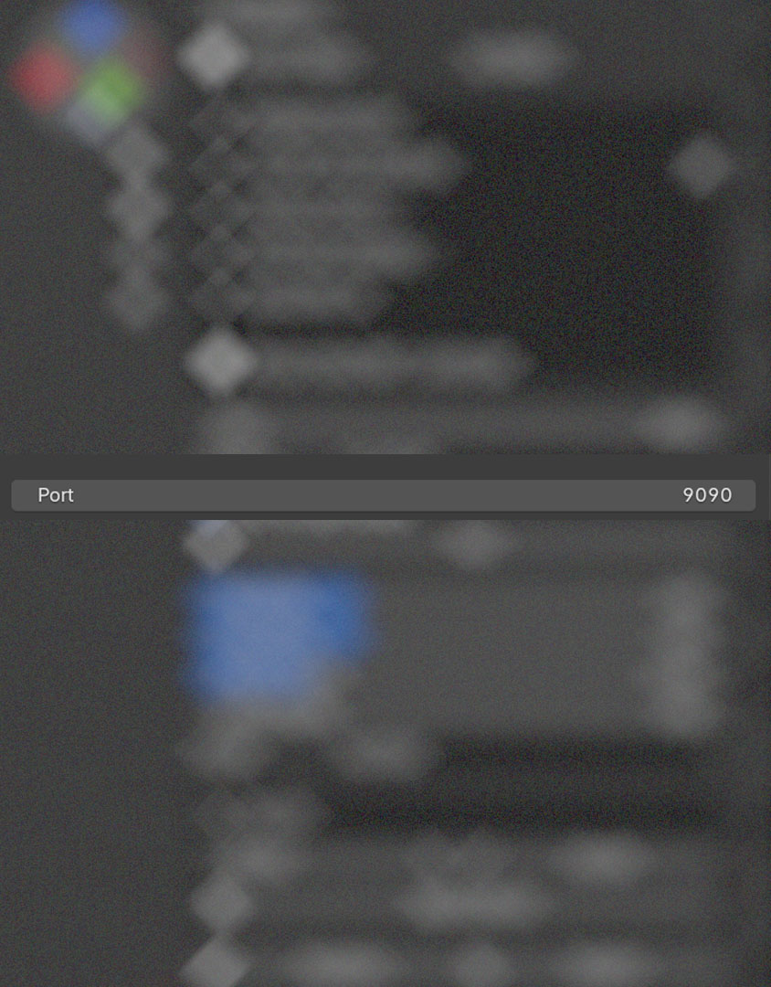 Port field showing UDP port 9090