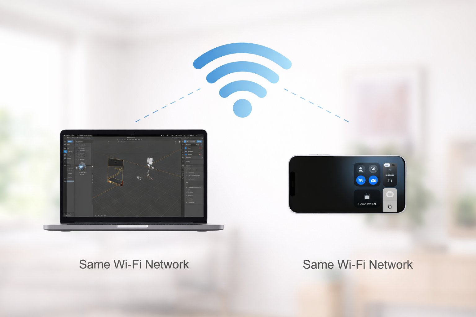 Both devices must be on the same Wi-Fi network